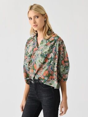TROVATA Women's Orly Blouse XS Tranquil Mist